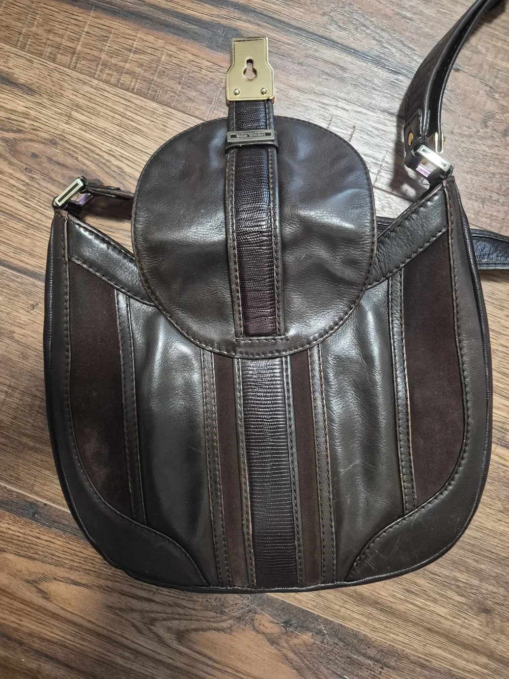 Michael Kors Vintage Brown Leather Hobo Bag